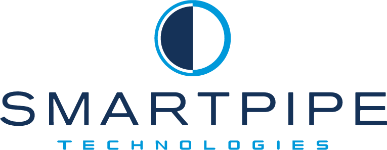 Smartpipe dark blue and light blue logo